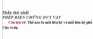 Mối Liên Hệ Phổ Biến Là Gì Cho Ví Dụ